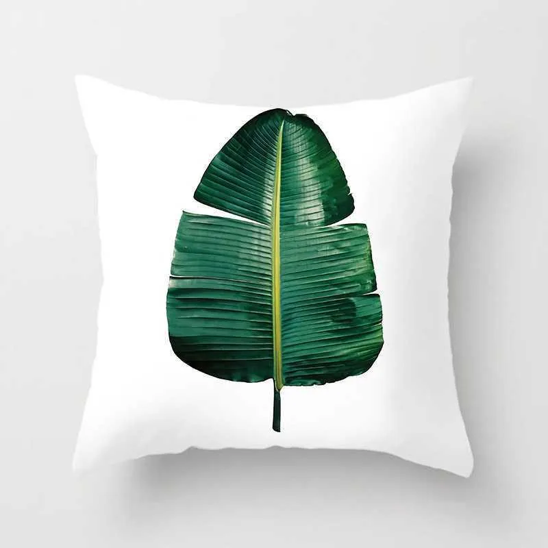 Kussen/decoratieve tropische planten Cactus Monstera Zomer decoratieve plaid s Kussenhoes Palmblad Groen Home Decor hoes