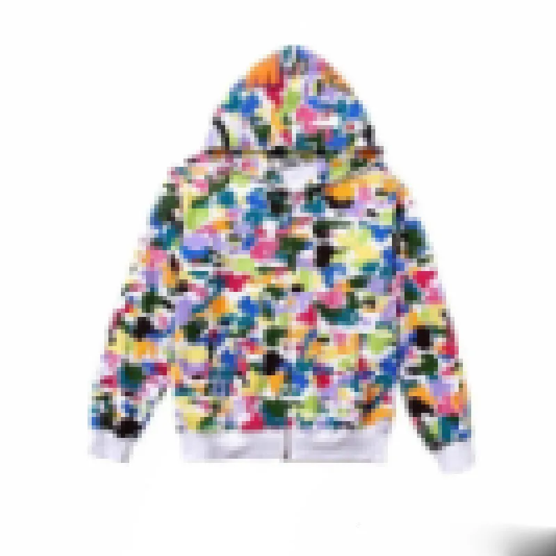 New Parkas A Bathing Ape Camo Full-zip Felpa con cappuccio Felpe Giacca Top Vendita Taglia M L Mens Womens Colorfu Coat