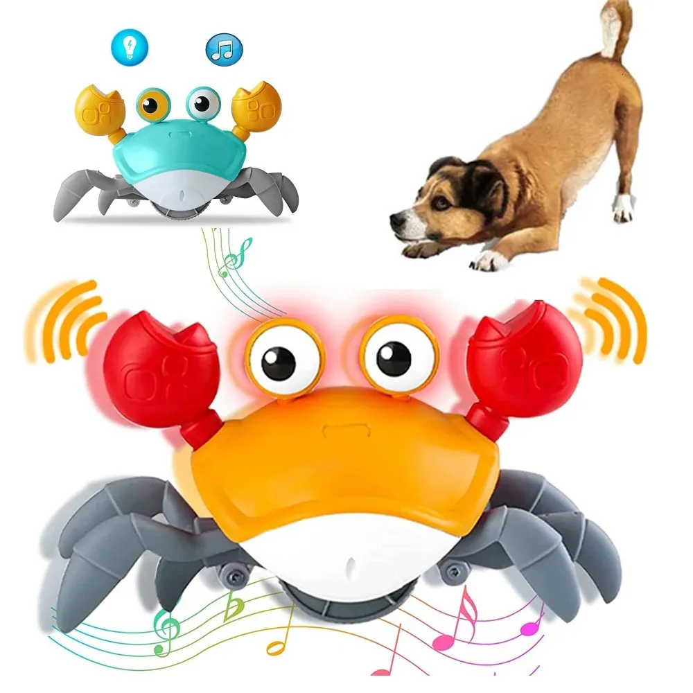 Hundespielzeug Kauspielzeug, elektrisches Hundespielzeug, automatische Flucht, Krabbenspielzeug, intelligentes Hundespielzeug für das Hundetraining, selbstbewegendes Haustier, Welpenspielzeug, interaktives Spielzubehör für den Innenbereich 230727