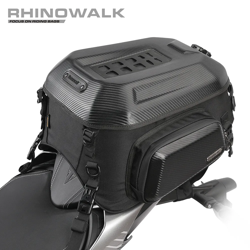 Paniers de vélo Rhinowalk Moto Sac mt2335 Étanche 35L Top Box Universel pour BMW Bagages Sacoches Arrière Cas 230726