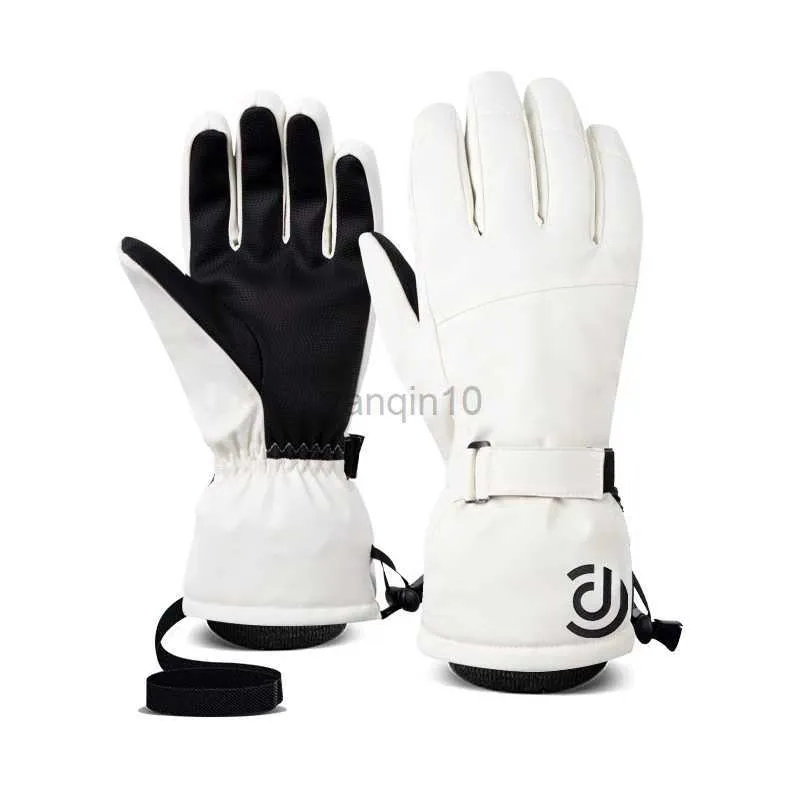 Ski Gloves Ski Gloves Women Men Touch Screen Waterproof Fleece Warm Snow Gloves Winter Outdoor Snowmobile Cycling Warm Gloves Skiing Gloves HKD230727