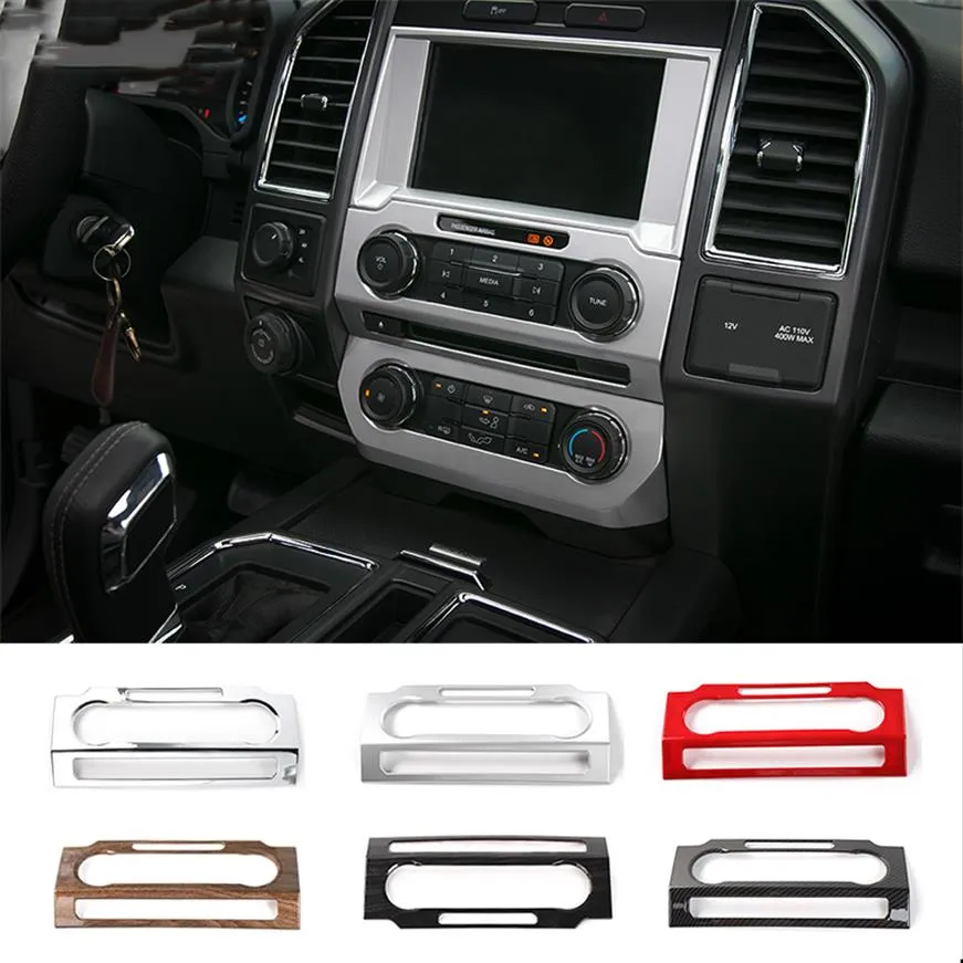 Centrale Controle Volumeregeling Panel ABS Decoratie Covers Voor Ford F150 Auto styling Interieur Accessories2967