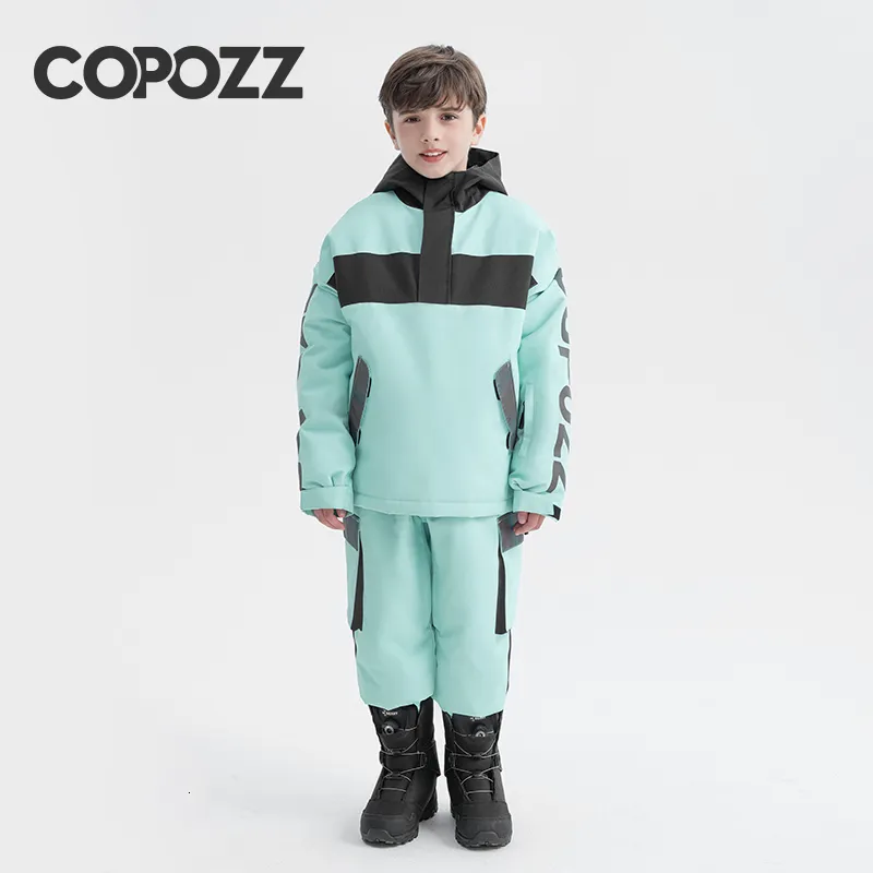 Other Sporting Goods COPOZZ Thicken Winter Ski Suit For Kids Children Waterproof Warm Jacket Pants Windproof Snowboard Hooded Wear Boys 230726