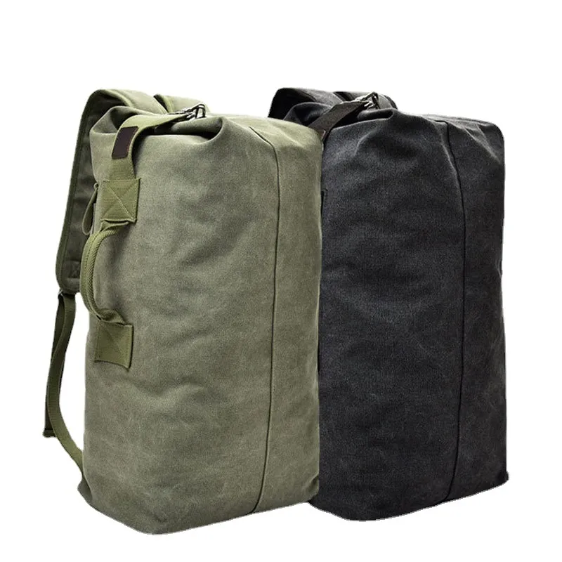 Sacs de plein air Grande capacité Voyage Escalade Sac Tactique Militaire Sac à dos Femmes Armée Toile Seau Épaule Sports Mâle 230726