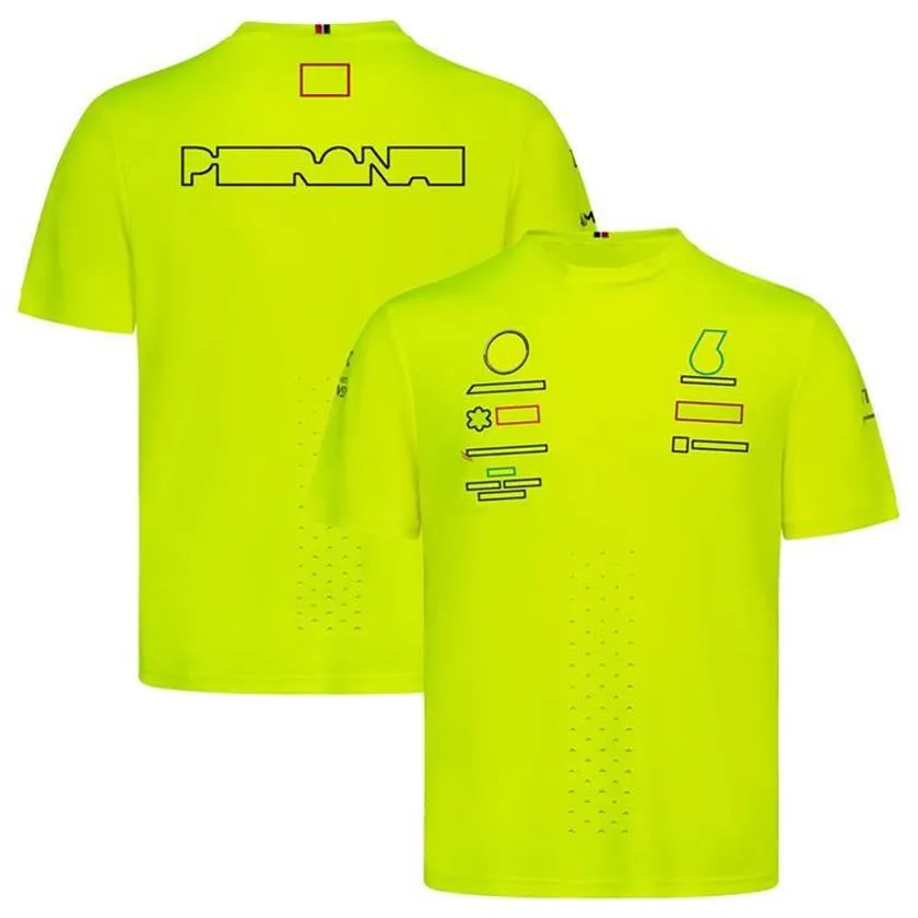 T-shirt pilote de l'équipe F1 2022 officiel même costume de course haut à séchage rapide à manches courtes pour hommes, plus la taille peut être personnalisée267P