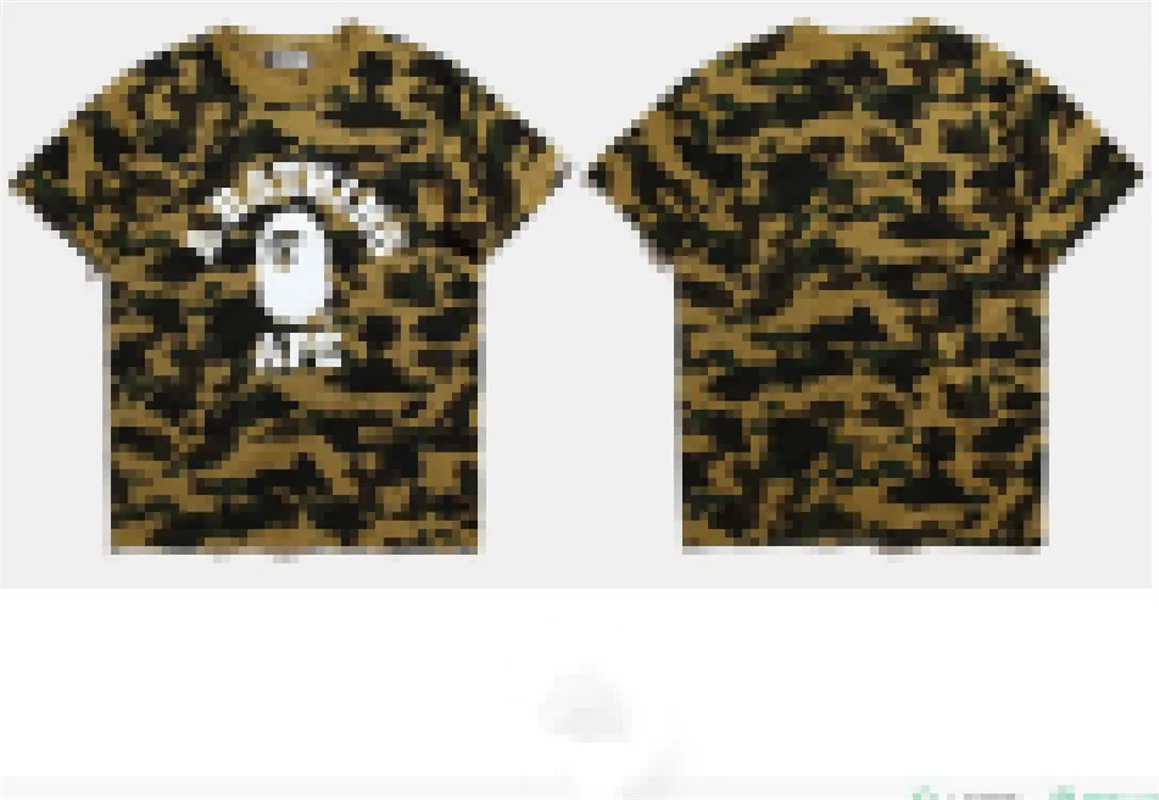 A Bathing Ape Shirt Trendy merk Camouflage bedrukt T-shirt met korte mouwen Heren Dames Grote bodems