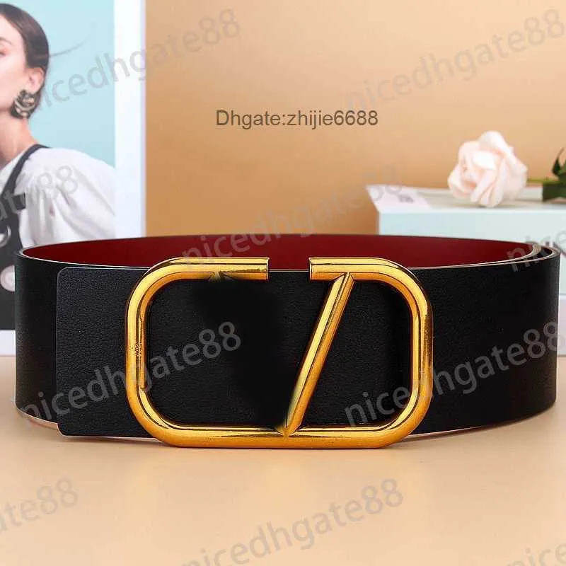 Ceinture à la mode large boucle Valentino taille lisse Hommes dames 7cm designer couleur unie ceinture ceintures ceinture en cuir réversible v pour hommes mode créative