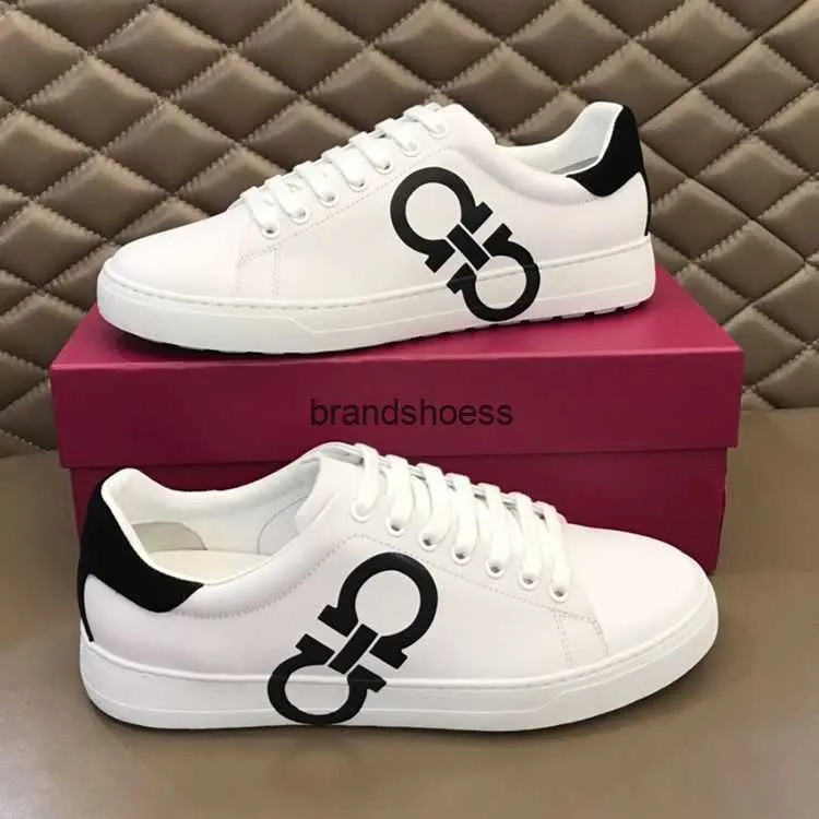 Feragamos chaussures habillées en cuir véritable chaussures pour hommes chaussures de planche pour hommes chaussures de sport hip-hop coiffeur marque à la mode chaussures simples imprimées