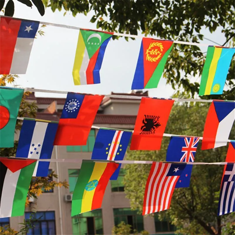 World Flag Banner 100/200 Countries String Countries And Their Flags For  Bunting, Parties & Decorations From Zhong10, $17.15