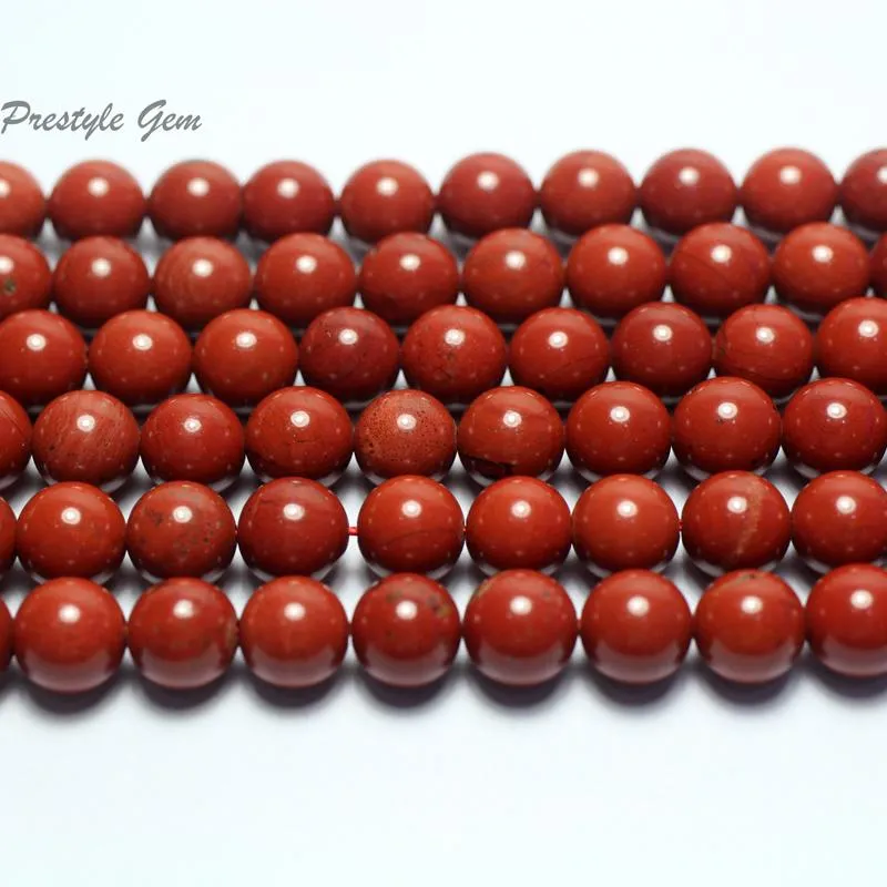 Perles Meihan jaspe rouge naturel 6mm 8mm 10mm 12mm perles de pierre perles rondes lisses pour la conception de fabrication de bijoux