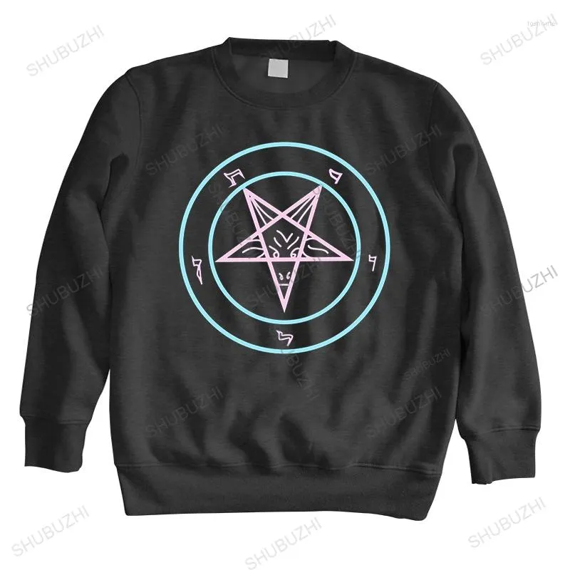 Sweats à capuche pour hommes Pastel Goth Lucifer Signe Yami Kawaii Humour Blanc Geek Imprimer Mâle Printemps Mode Sweats Hommes Coton Tops Euro Taille Garçons