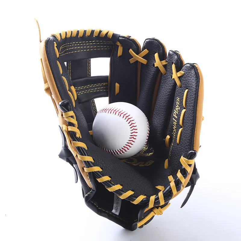 Sports Gloves Men Genuine Leather Baseball for School Match Adults Youth Train 11.5'' 12.5'' Brown Mitt Glove Equipment 230726