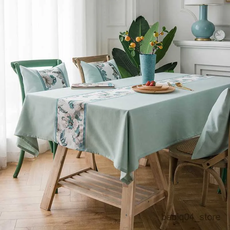 테이블 천 현대 신선한 인쇄 직사각형 식탁보 웨딩 장식 방수 식탁 식탁 기름 방지 식당 R230727