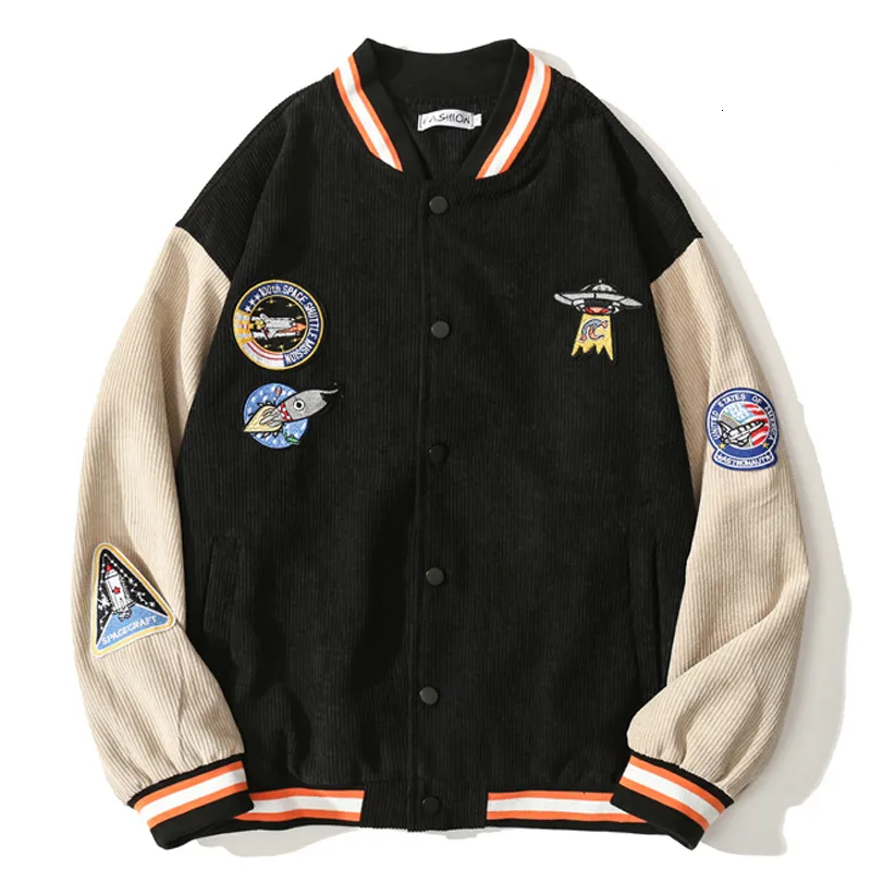 DHgate.com:Corduroy Varsity Jacket: Retro Casual Unisex