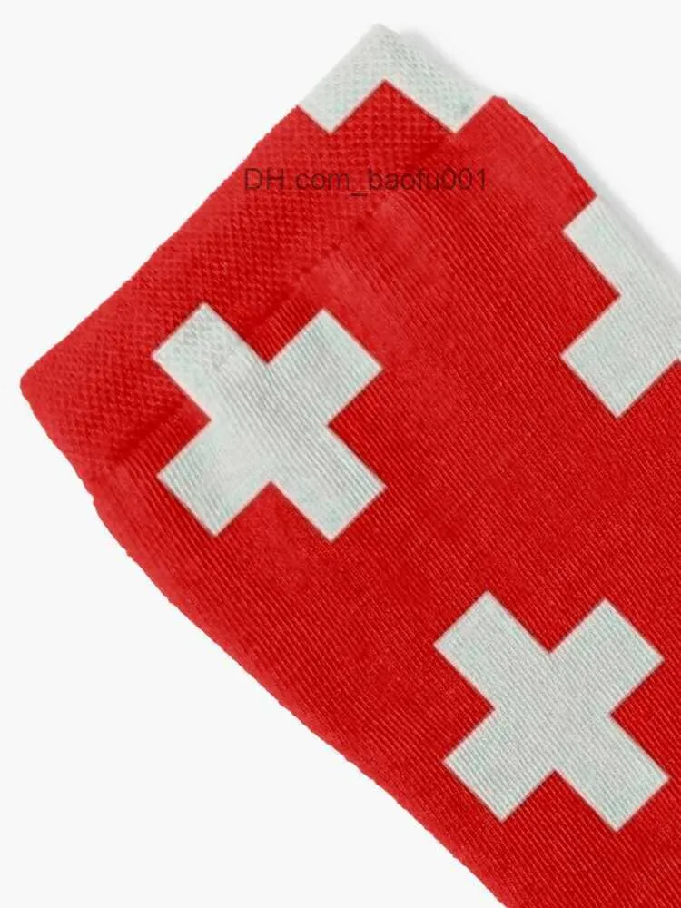 Skarpetki męskie Cool Swiss Cross Flag of Switzerland Socks Funny Men's Socks Z230727