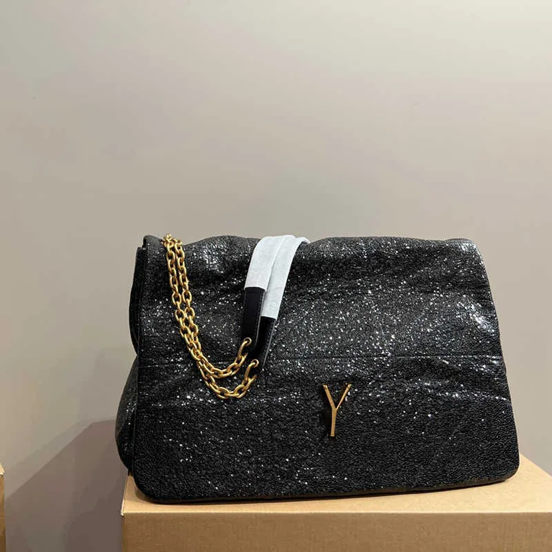 Women Designer Cross Body Bags Messenger Bag Luxury Sequin Evening Handbag Chain Crossbody Bag Classic Sliver Flap Purse 230727