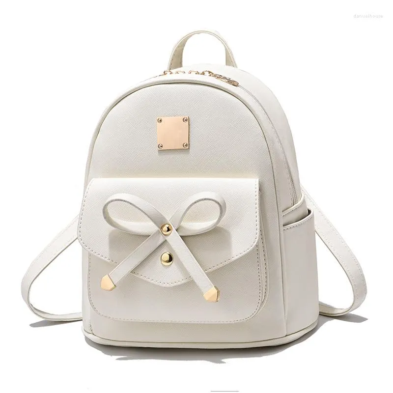 Sacs d'école Simple et polyvalent petit sac à dos femmes 2023 automne mode frais arc étudiant femmes