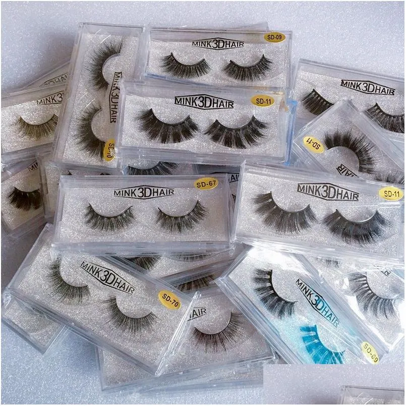 Other Health Beauty Items In Stock 3D Mink Eyelashes Eye Makeup False Lashes Thick Fake Extension Tools 20 Styles Drop Delivery Dhhdw