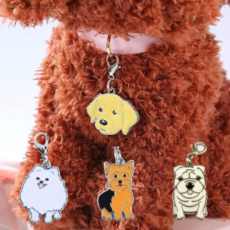 Hundehalsband-Charm-ID-Tag mit verschiedenen Hundetypen, kostenlose Gravur, personalisierte Halskette für Haustiere, Name, Geburtstag, ID-Tag, Welpenzubehör, L230620