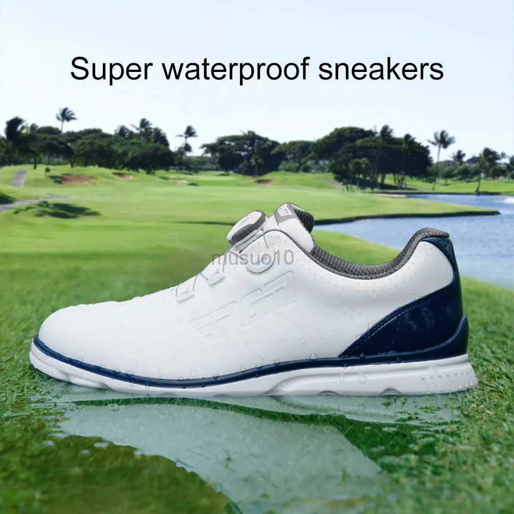 Autres produits de golf PGM chaussures de golf imperméable à l'eau anti-dérapant conception bouton dentelle chaussures de golf pour hommes chaussures de sport en plein air HKD230727