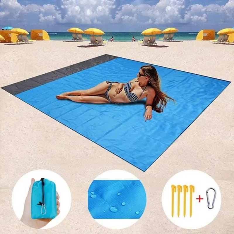 Teppiche Tragbare Picknickmatte, wasserdicht, für Taschen, Strand, leicht, für Campingplätze, Outdoor, Decke, Sand, 2 m x 2,1 m, Matratze