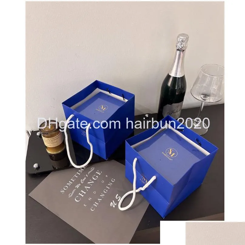 Candles Sumicoco Blue Lover Teachers Birthday Scene Atmosphere Fragrance Candle Gift Box With Hand Including Drop Delivery Dht0V