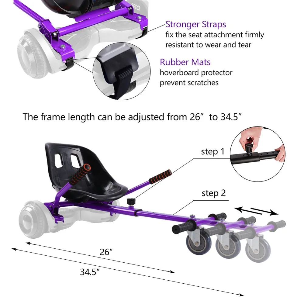 Lila Hoverboard Sitzbefestigung, Hover Go Kart, Hoverboard Go Cart