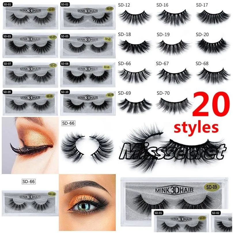 Other Health Beauty Items 20 Styles 3D Mink Eyelashes Eye Makeup False Lashes Soft Natural Thick Fake Extension Dhs Drop Delivery Dhmyn