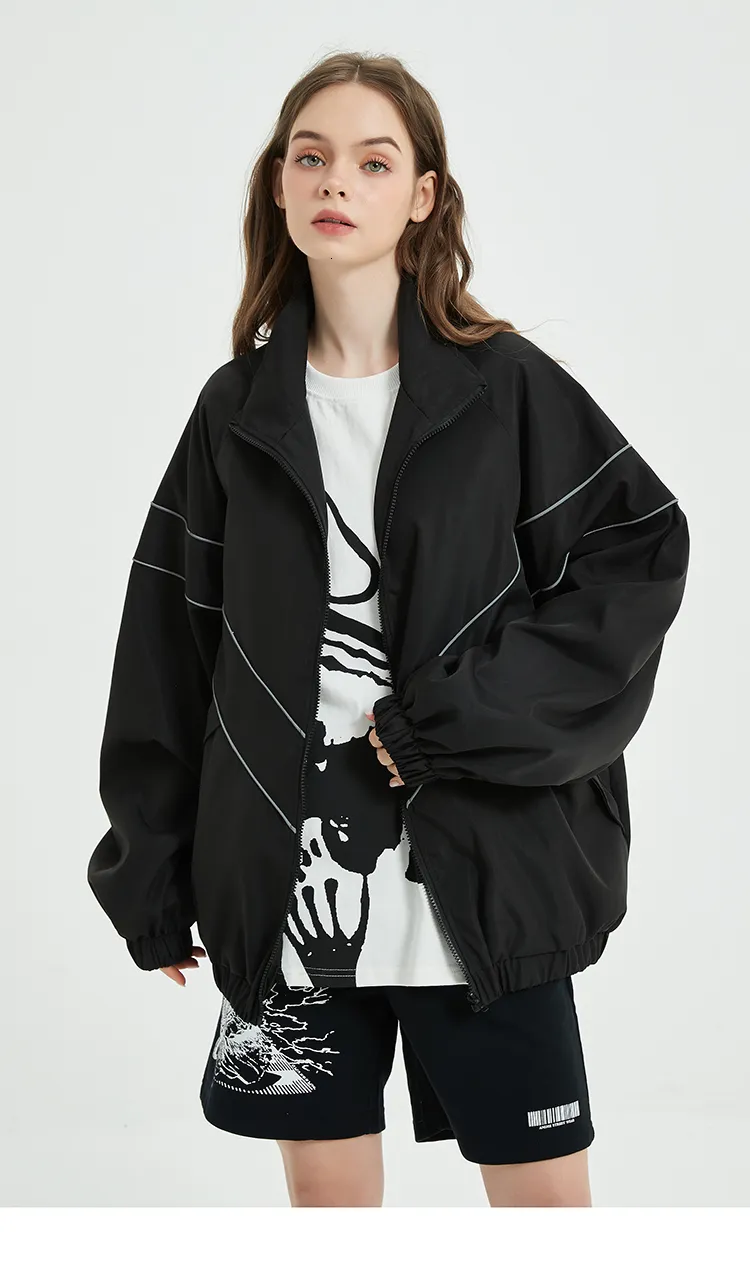 DHgate.com:Mens Reflective Striped Windbreaker Jacket, Hip DHgate.com:Mens Reflective Striped Windbreaker Jacket, Hip