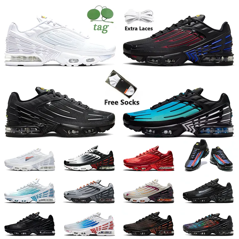 Tn Plus 3 Mens Womens Running Shoes Tn3 Tuned III Mesh White Spider-Verse Black Volt Aqua Unity OG Original Laser Blue Athletic Tennis Trainers Tnplus Tns Sneakers