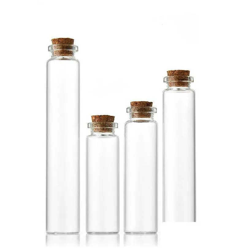 Упаковочные бутылки мини -стеклянные банки с деревянными пробками для благоприятных украшений на хэллоуин