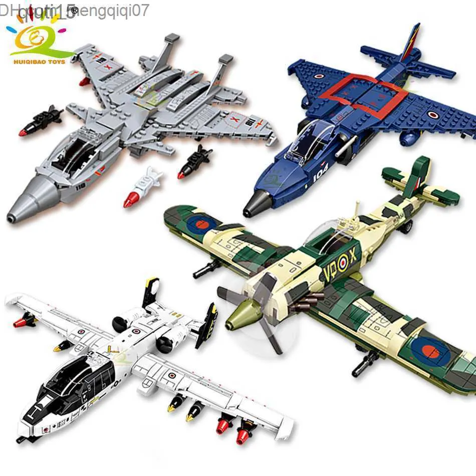 Blocks Blocks HUIQIBAO Military WW2 Combat Airplane Building Blocks A
