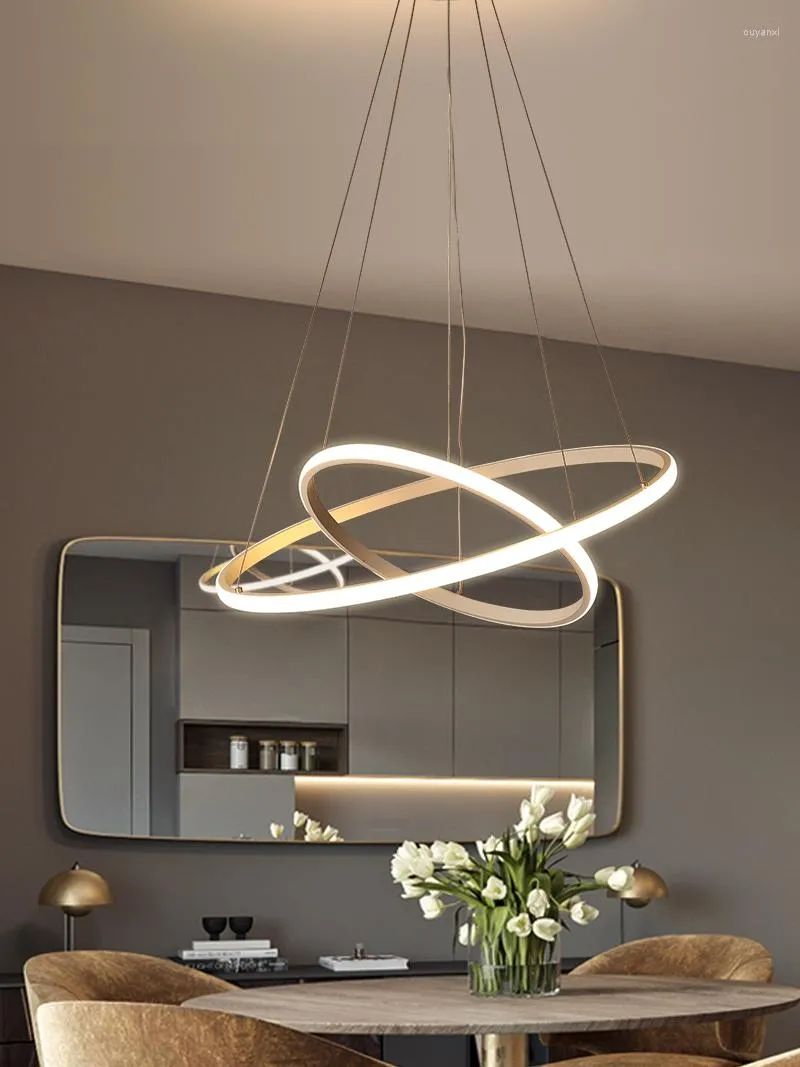 Pendant Lamps Modern Droplight Sitting Room Bedroom Chandeliers Villa Dining-room Lamp Family Indoor Lighting Adjustable