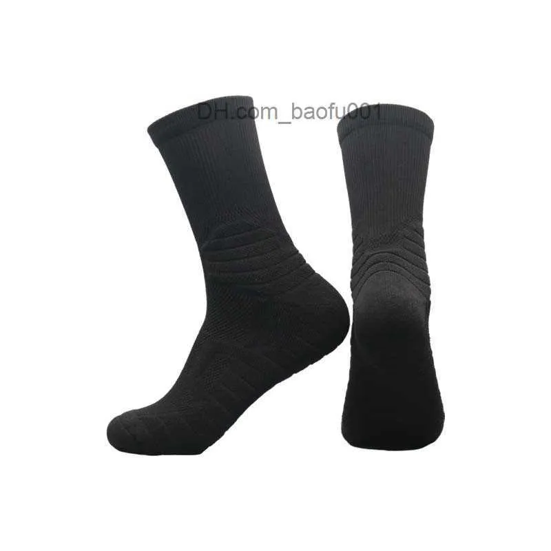 Herrstrumpor Solid Color Professional Basketball Socks Men's Medium Calcium Ball Socks Sports Socks TOWS TOW SWEAT Absorption Elite Z230727