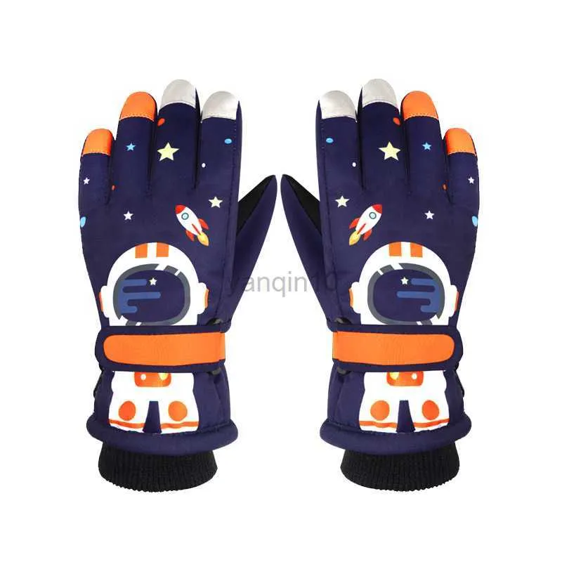 Gants De Ski Nouveaux Gants De Ski Chauds Coupe-Vent Hiver En Plein Air Enfants Neige Patinage Snowboard Enfants Imperméable Ski Respirant Mitaines 2022 HKD230727