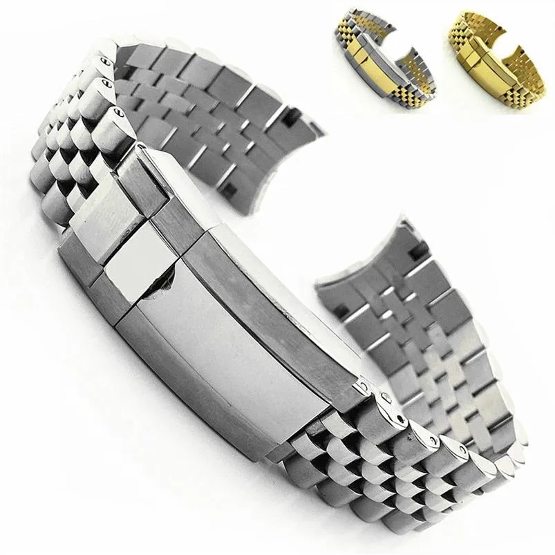 20mm Intermediate Polishig Solid Stainless Steel Watch Band Strap Curved End Bracelet voor Submariner GMT Greenwich331M