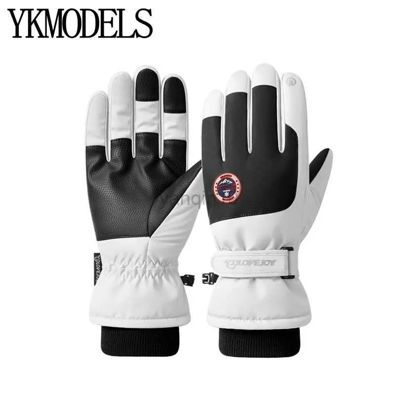 Ski Gloves Extra Thick Waterproof Ultralight Ski Gloves Snowboard Men Snow Winter Sport Keep Warm Windproof Motorcycle Skiing Mittens Women HKD230727