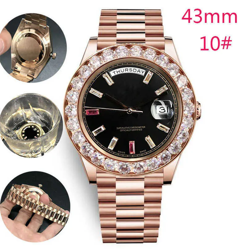 Lusso di alta qualità Baguette 69 blu din quadrante rosso din lunetta grande trapano ad artiglio e grande lunetta rotonda con diamanti 40mm813 orologio automatico impermeabile in acciaio