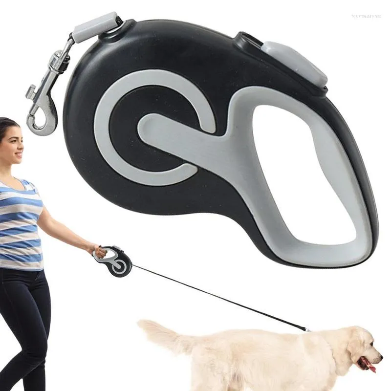 Coleiras para cães Trela retrátil Automática durável para cachorros pequenos e médios Estendendo filhotes Caminhando Correndo Guias antiderrapantes