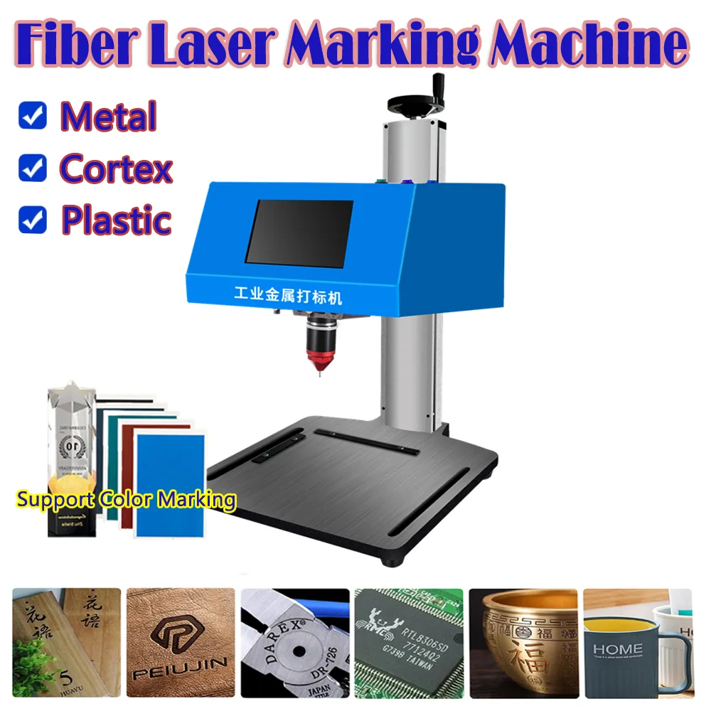 Desktop Portable Metal Nameplate Marking Machine 3 Axis Touch-screen Electric Pneumatic Lettering Machine 170x110mm