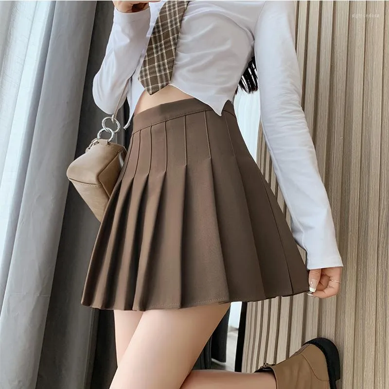 Röcke Mini Rock Damen 2023 Sommer Kleidung Frauen Hohe Taille Harajuku Koreanische Stil Schwarz Plissee Für Schule Mädchen Uniform