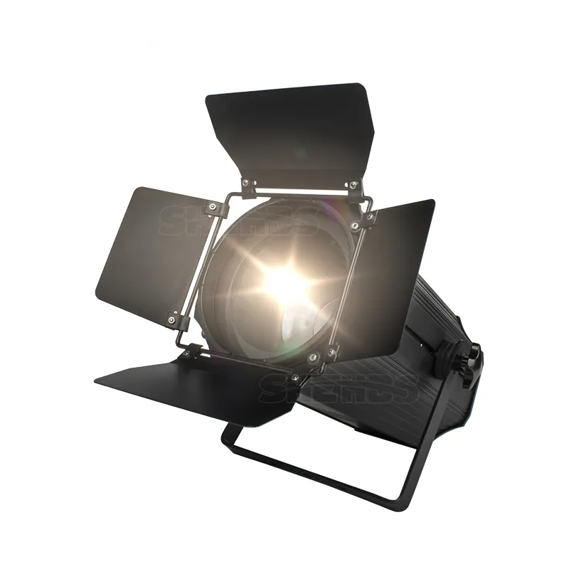 Shehds LED 200W COB Liniowy Zoom Par Warm+Cool White Lighting z drzwiami stodoły DJ Stage Light Wedding Theatre Lights