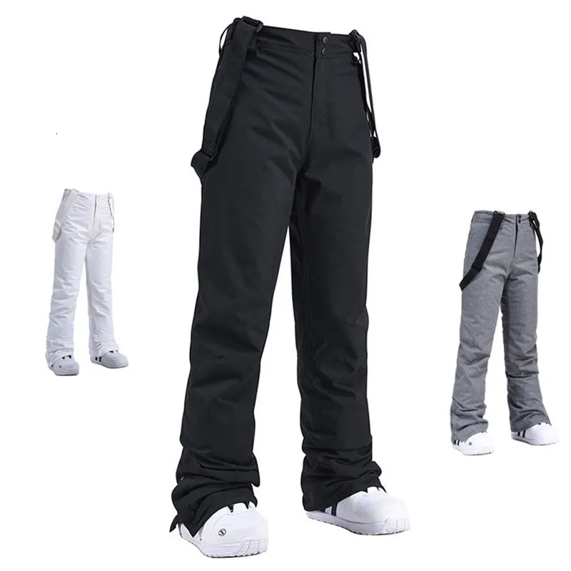 Autres articles de sport pantalons de ski haute qualité hommes femmes hiver épais chaud coupe-vent imperméable pantalon à bretelles neige snowboard grande taille 230726