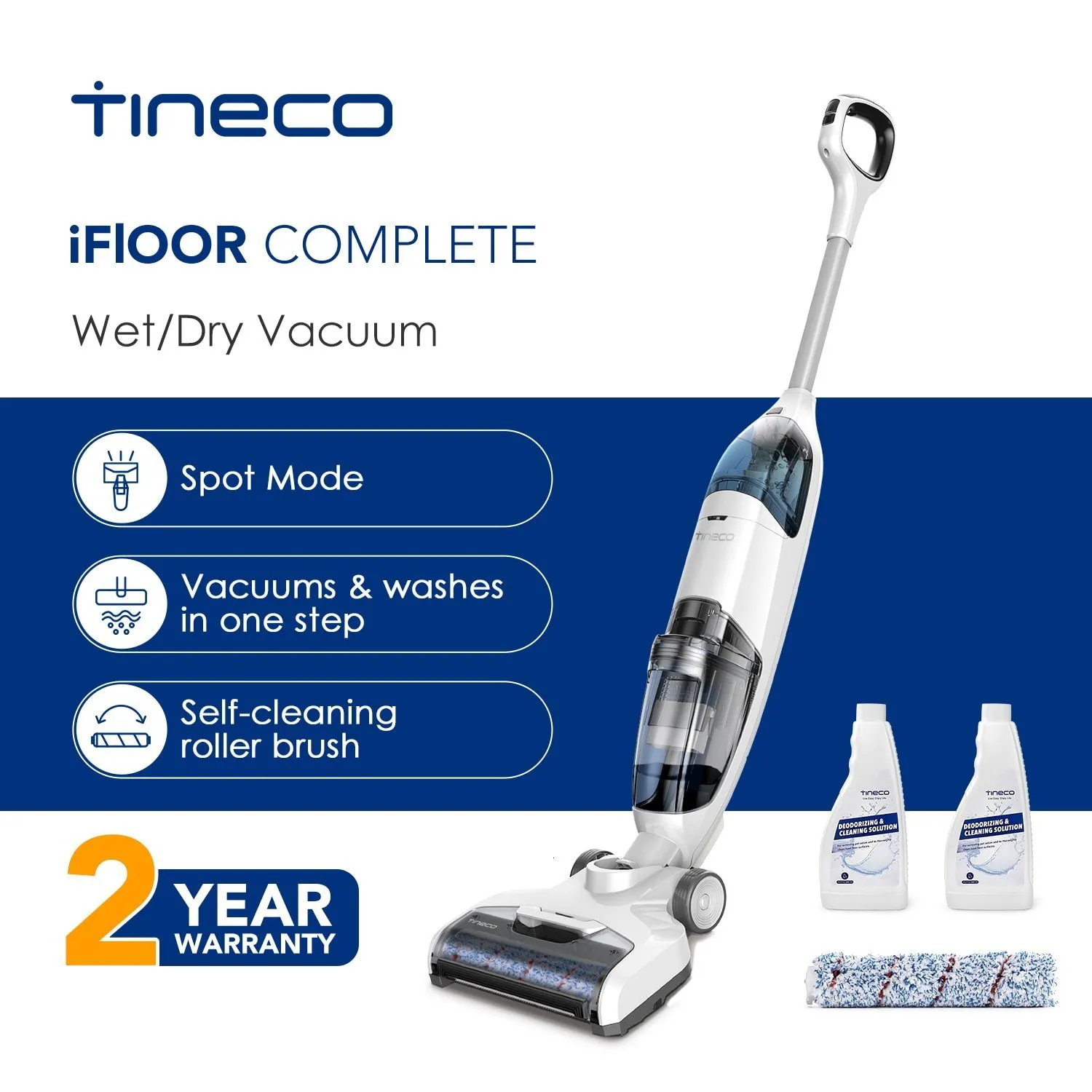 Vacuums Tineco iFloor Complete Cordless Wireless Wet Dry Vacuum Cleaner Multi-Surface Smart Handheld Floor Washer Mop 230726