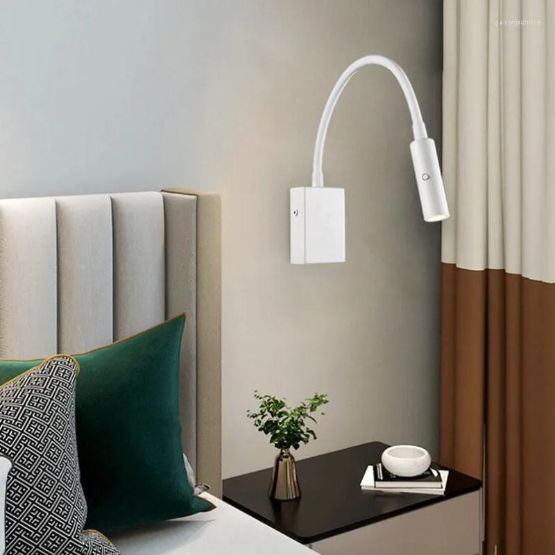 Lampe de lecture de livre à Led moderne avec interrupteur Design lampe de salle d'étude de Tube Flexible luminaire intérieur