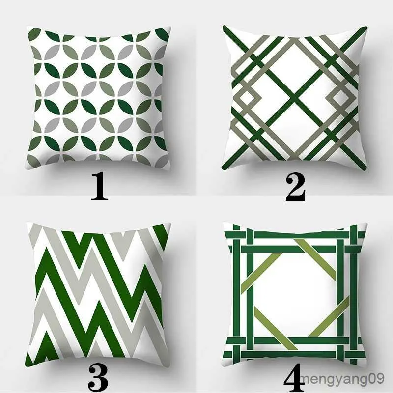 Kudde/dekorativt anpassningsbart kast Cover New Home Decoration Gift Cushion Cover Dark Green Series SOFA Cover R230727