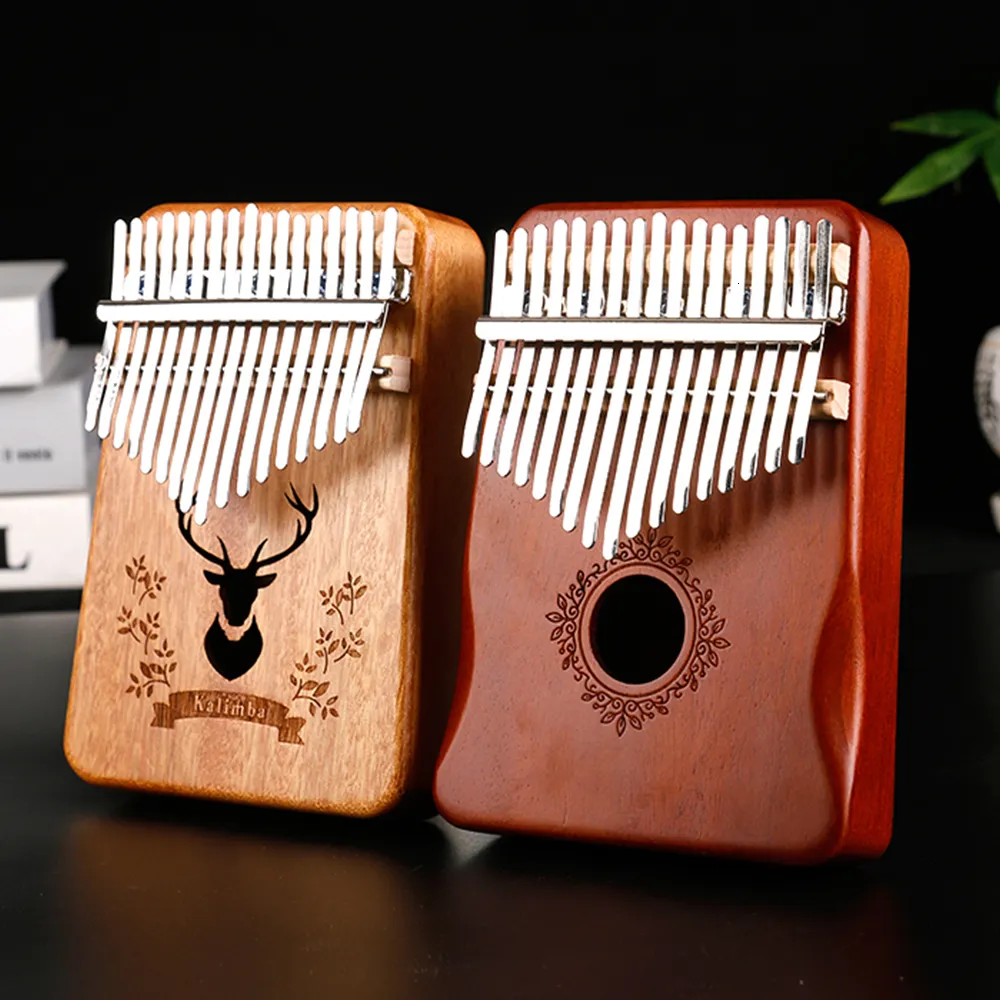 Nyhetsartiklar Kalimba Musik Instrument Tum Piano 17 Keys Mahogny Wood Finger Piano Combinations Presents for Kids Portable Mbira Finger Piano 230727