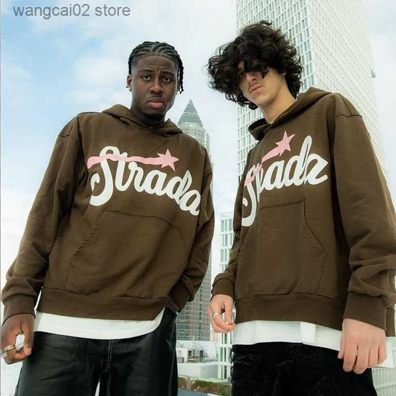 Men's Hoodies Sweatshirts Y2K New Men's and Women's Hoodie Letter Print Street Casual Pullover Sweater Top Fashion Coat T230727