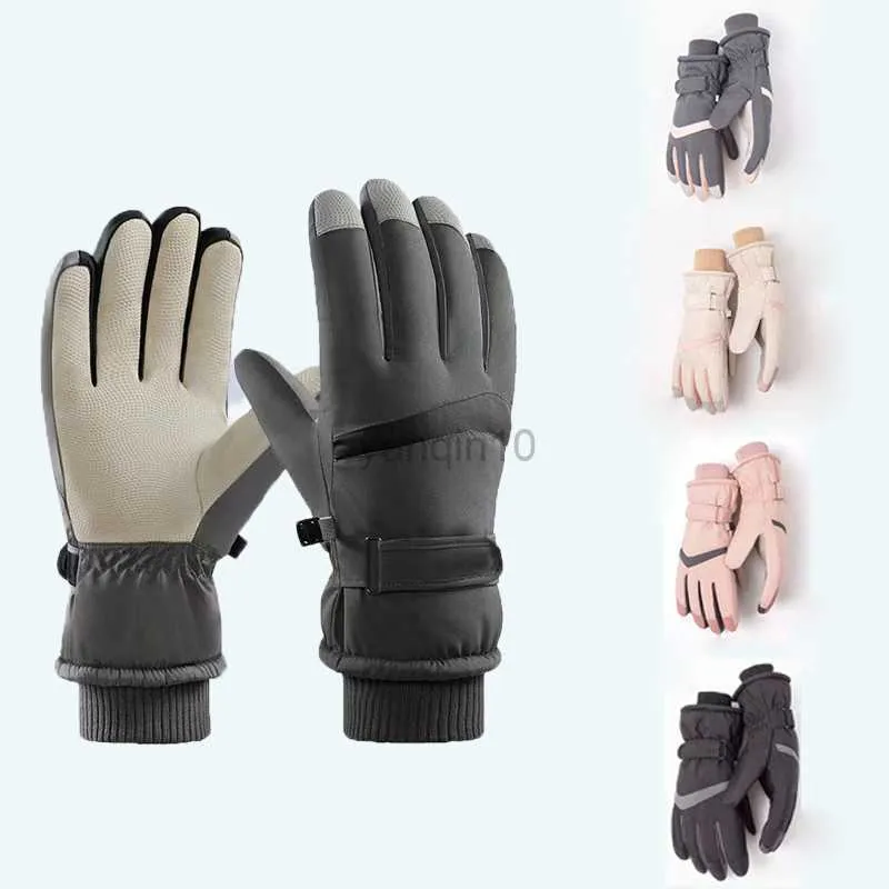 Guantes de esquí Hombres Mujeres Guantes de esquí de invierno A prueba de viento Impermeable antideslizante Cálido Pantalla táctil Snowboard Snowmobile Ciclismo Guantes de esquí 2023 Nuevo HKD230727