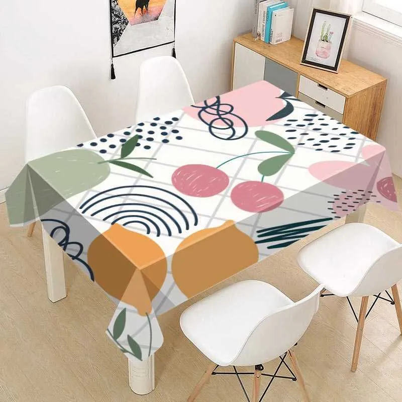 Tkanina stołowa Ręcznie malowana tkanina Square/prostokątna okładka stołu odporna na imprezę do wystroju domu